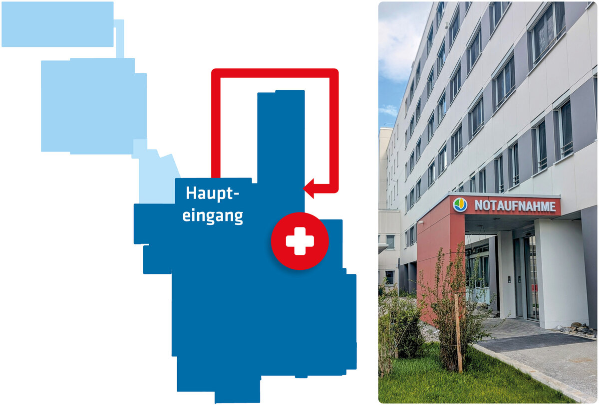 Neuer Eingang Notfallzentrum Kaufbeuren