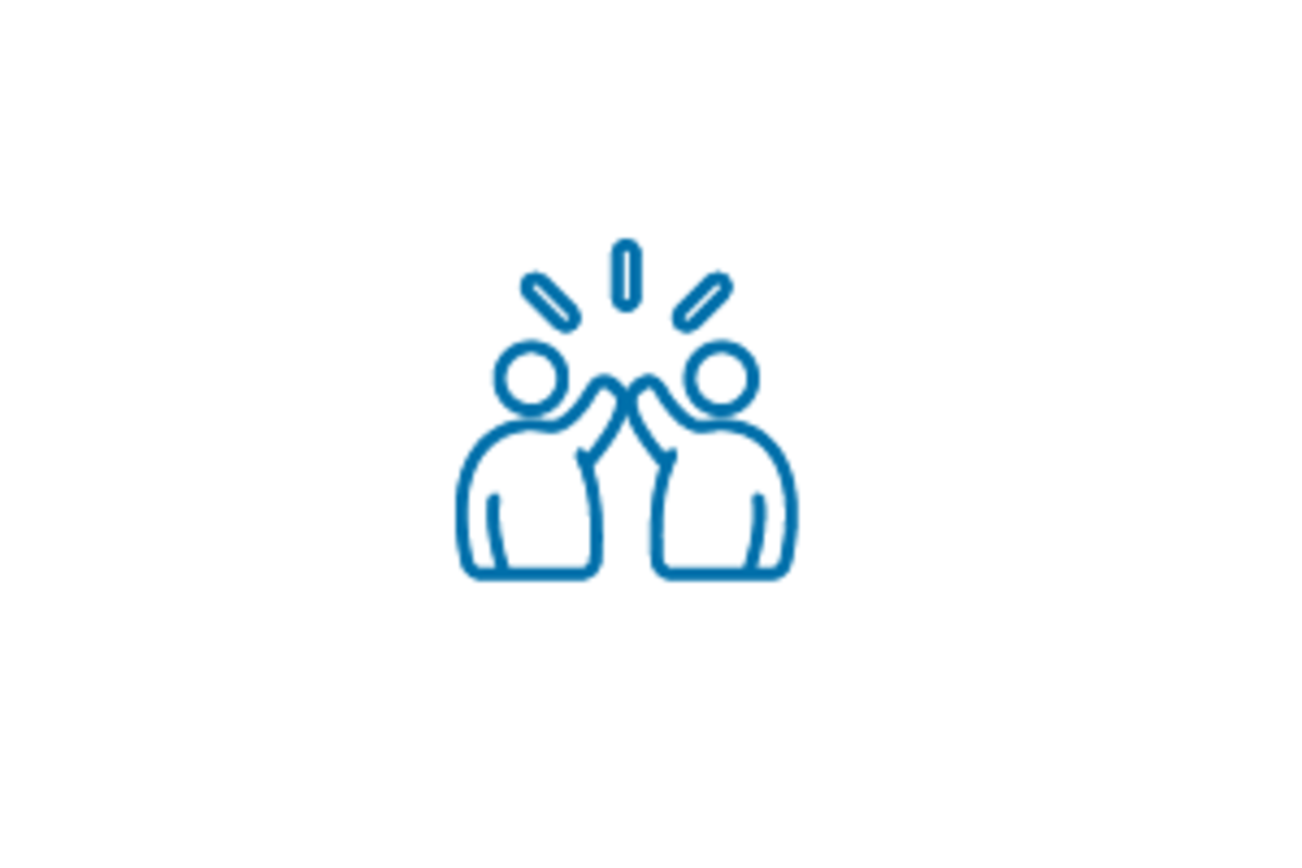 Icon von zwei Menschen – Symbol für Team und Kollegialität