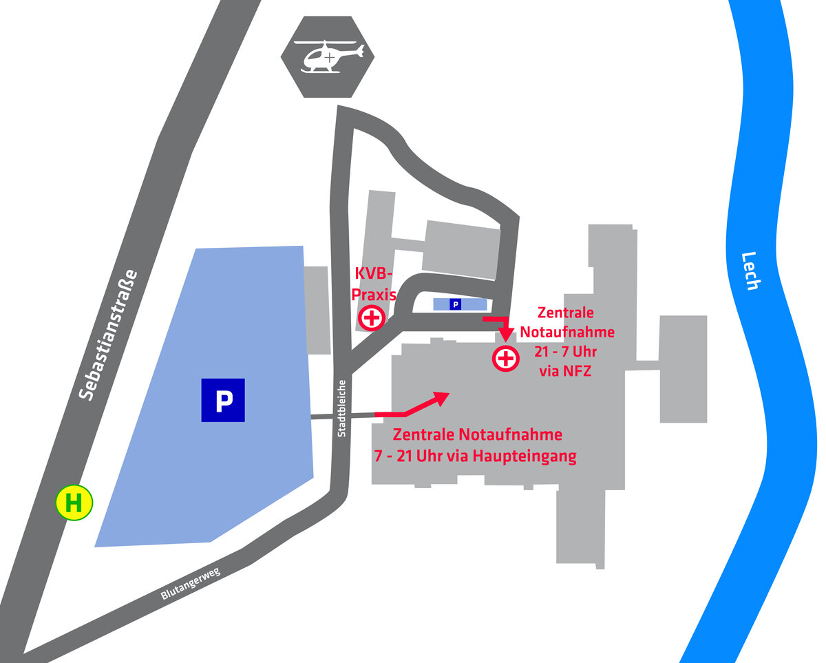 Lageplan Klinik Füssen | © Lageplan Klinik Füssen