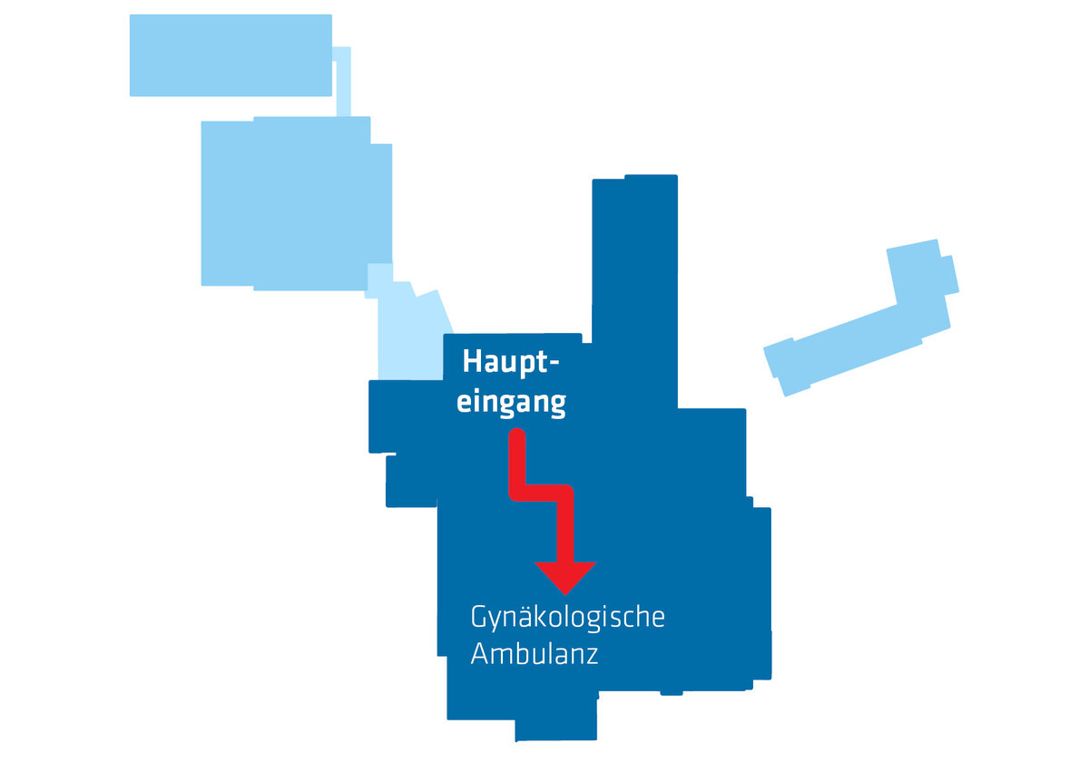 Wegbeschreibung zur Gynäkologie Ambulanz am Klinikum Kaufbeuren | © Wegbeschreibung zur Gynäkologie Ambulanz am Klinikum Kaufbeuren