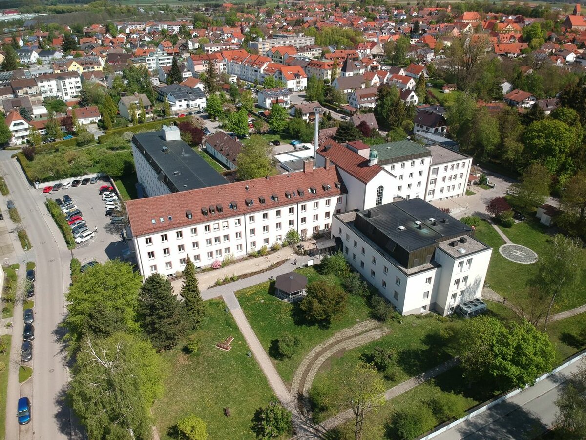 Luftaufnahme des Krankenhauses Buchloe
