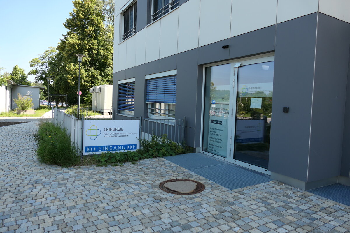 Außenansicht der kassenärztlichen Bereitschaftspraxis Kaufbeuren